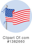 American Flag Clipart #1382660 by patrimonio