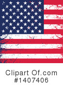 American Flag Clipart #1407406 by KJ Pargeter