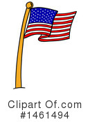 American Flag Clipart #1461494 by LaffToon
