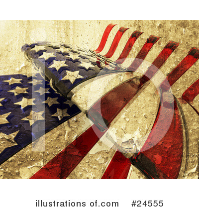 Royalty-Free (RF) American Flag Clipart Illustration by KJ Pargeter - Stock Sample #24555