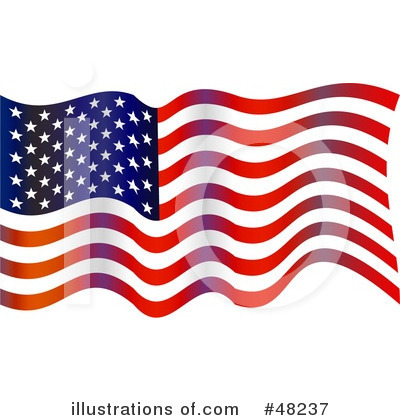 Royalty-Free (RF) American Flag Clipart Illustration by Prawny - Stock Sample #48237