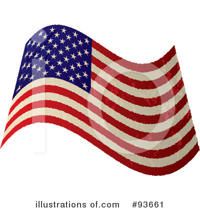 Royalty-Free (RF) American Flag Clipart Illustration by michaeltravers - Stock Sample #93661
