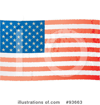 Royalty-Free (RF) American Flag Clipart Illustration by michaeltravers - Stock Sample #93663