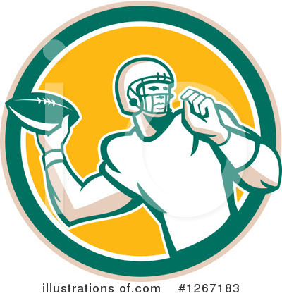 Royalty-Free (RF) American Football Clipart Illustration by patrimonio - Stock Sample #1267183