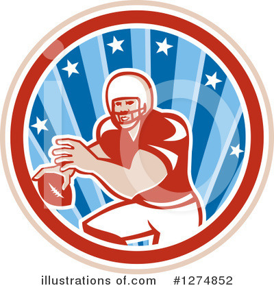 Royalty-Free (RF) American Football Clipart Illustration by patrimonio - Stock Sample #1274852