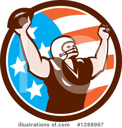 Royalty-Free (RF) American Football Clipart Illustration by patrimonio - Stock Sample #1288997
