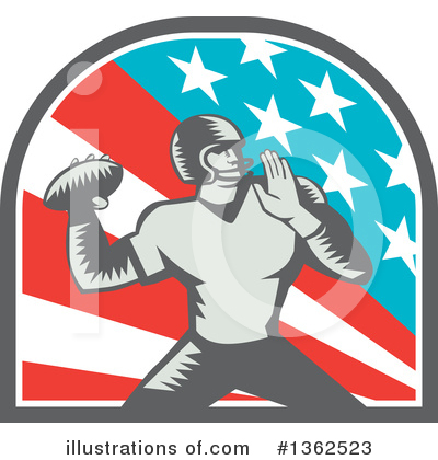 Royalty-Free (RF) American Football Clipart Illustration by patrimonio - Stock Sample #1362523