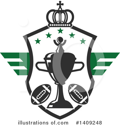 Royalty-Free (RF) American Football Clipart Illustration by Vector Tradition SM - Stock Sample #1409248