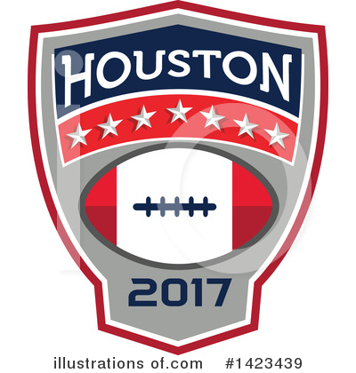 Royalty-Free (RF) American Football Clipart Illustration by patrimonio - Stock Sample #1423439