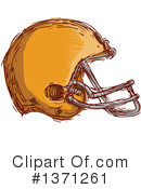 American Football Helmet Clipart #1371261 by patrimonio