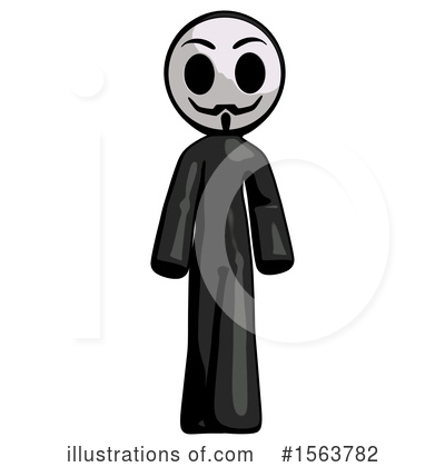 Black Design Mascot Clipart #1563782 by Leo Blanchette