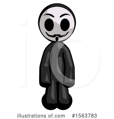 Black Design Mascot Clipart #1563783 by Leo Blanchette