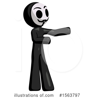 Black Design Mascot Clipart #1563797 by Leo Blanchette