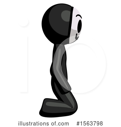 Black Design Mascot Clipart #1563798 by Leo Blanchette