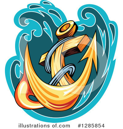 Royalty-Free (RF) Anchor Clipart Illustration by Vector Tradition SM - Stock Sample #1285854