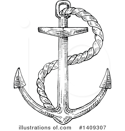 Royalty-Free (RF) Anchor Clipart Illustration by Vector Tradition SM - Stock Sample #1409307