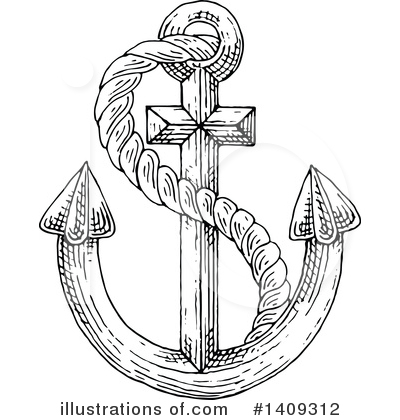 Royalty-Free (RF) Anchor Clipart Illustration by Vector Tradition SM - Stock Sample #1409312