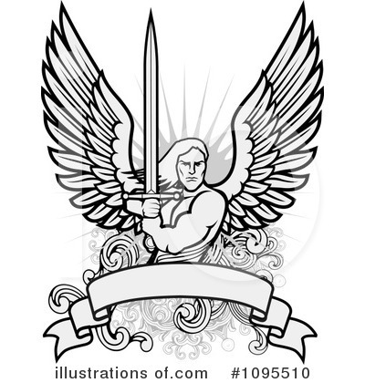 Royalty-Free (RF) Angel Clipart Illustration by BestVector - Stock Sample #1095510