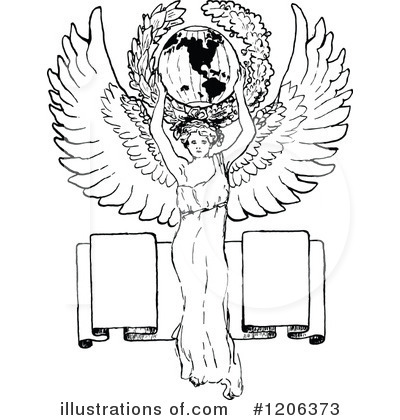 Royalty-Free (RF) Angel Clipart Illustration by Prawny Vintage - Stock Sample #1206373