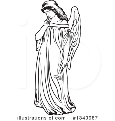 Royalty-Free (RF) Angel Clipart Illustration by dero - Stock Sample #1340987