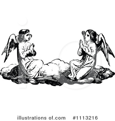 Royalty-Free (RF) Angels Clipart Illustration by Prawny Vintage - Stock Sample #1113216