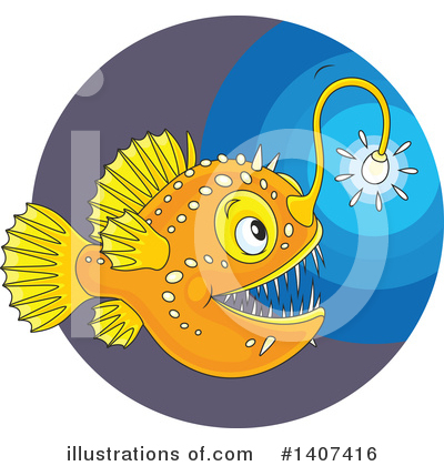 Royalty-Free (RF) Anglerfish Clipart Illustration by Alex Bannykh - Stock Sample #1407416