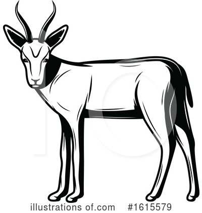 Gazelle Clipart #1615579 by Vector Tradition SM