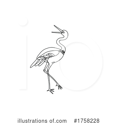 Heron Clipart #1758228 by patrimonio