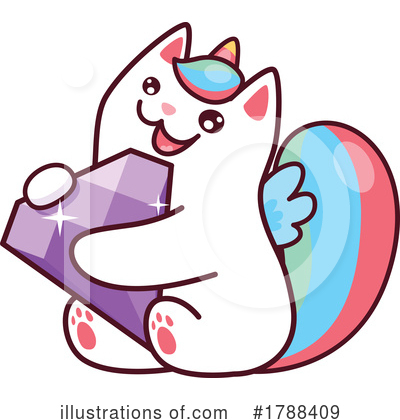 Unicorn Cat Clipart #1788409 by Vector Tradition SM