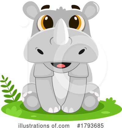 Rhinoceros Clipart #1793685 by Hit Toon