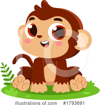 Monkeys Clipart #1793691 by Hit Toon