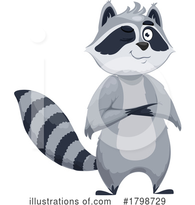 Raccoon Clipart #1798729 by Vector Tradition SM