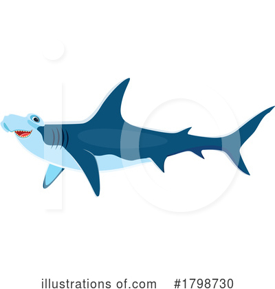 Hammerhead Shark Clipart #1798730 by Vector Tradition SM