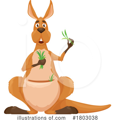 Kangaroo Clipart #1803038 by Vector Tradition SM
