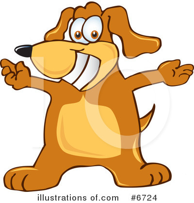 Hound Dog Clipart #6724 by Mascot Junction