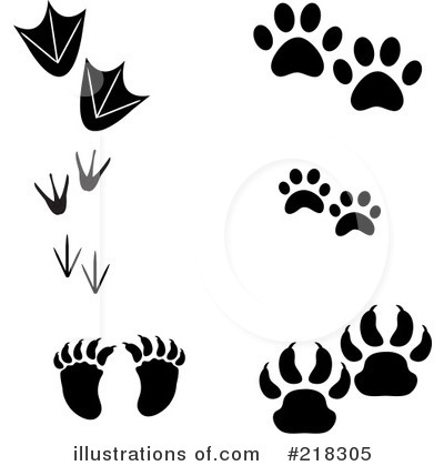 Footprints Clipart #218305 by Pams Clipart
