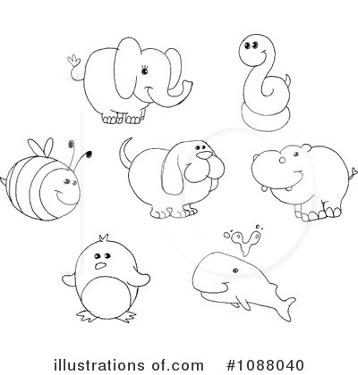 Royalty-Free (RF) Animals Clipart Illustration by yayayoyo - Stock Sample #1088040