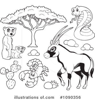 Royalty-Free (RF) Animals Clipart Illustration by visekart - Stock Sample #1090356