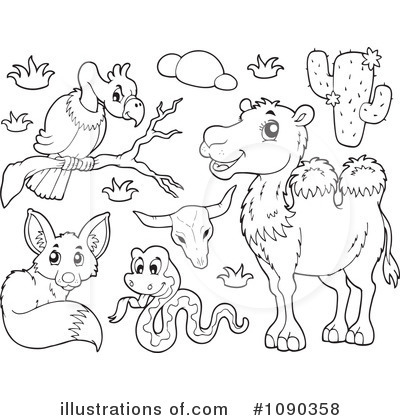 Royalty-Free (RF) Animals Clipart Illustration by visekart - Stock Sample #1090358