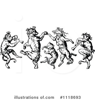 Monkey Clipart #1118693 by Prawny Vintage
