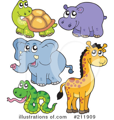 Royalty-Free (RF) Animals Clipart Illustration by visekart - Stock Sample #211909