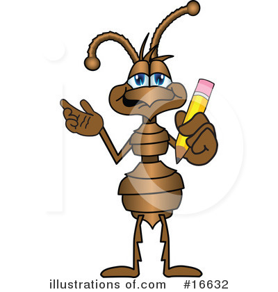 Royalty-Free (RF) Ant Character Clipart Illustration by Mascot Junction - Stock Sample #16632