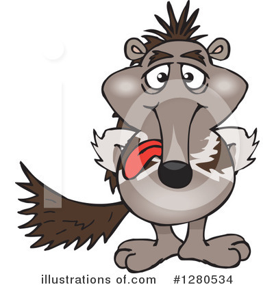 Anteater Clipart #1280534 by Dennis Holmes Designs
