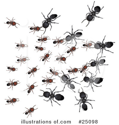 Royalty-Free (RF) Ants Clipart Illustration by Leo Blanchette - Stock Sample #25098