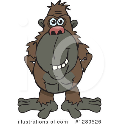 Monkey Clipart #1280526 by Dennis Holmes Designs