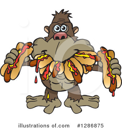 Royalty-Free (RF) Ape Clipart Illustration by Dennis Holmes Designs - Stock Sample #1286875