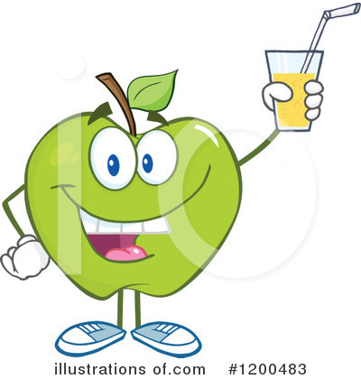 Green Apple Clipart #1200483 by Hit Toon