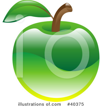 Green Apple Clipart #40375 by AtStockIllustration