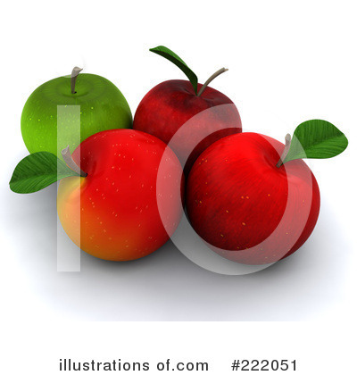 Royalty-Free (RF) Apples Clipart Illustration by KJ Pargeter - Stock Sample #222051