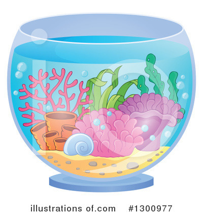 Royalty-Free (RF) Aquarium Clipart Illustration by visekart - Stock Sample #1300977